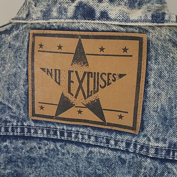 No Excuses Women's Vtg Acid Stone Wash Jean Jacket - Picture 9 of 15